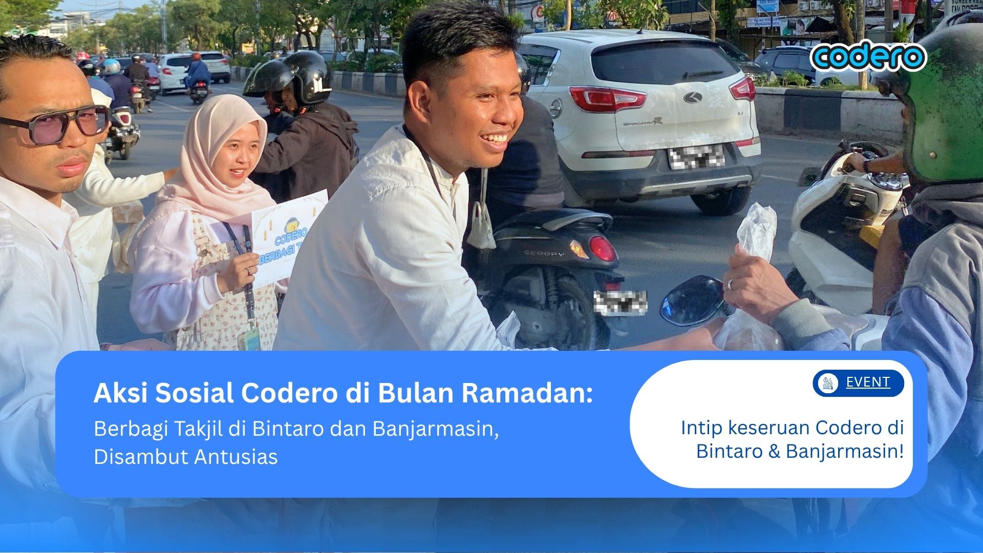 Aksi Sosial Codero di Bulan Ramadan: Berbagi Takjil di Bintaro dan Banjarmasin, Disambut Antusias