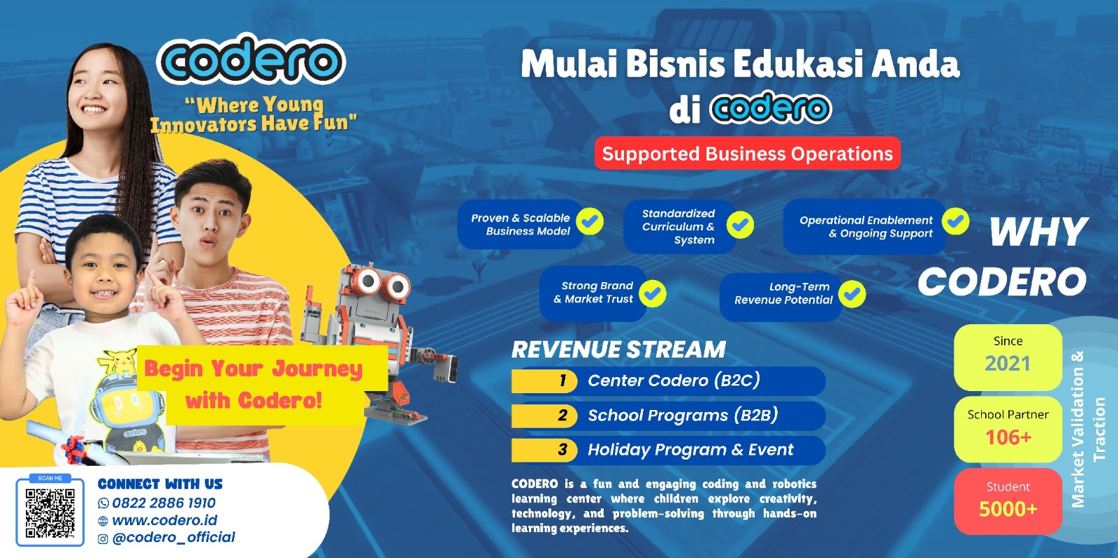 Mulai Bisnis edukasi teknologi anda di Codero
