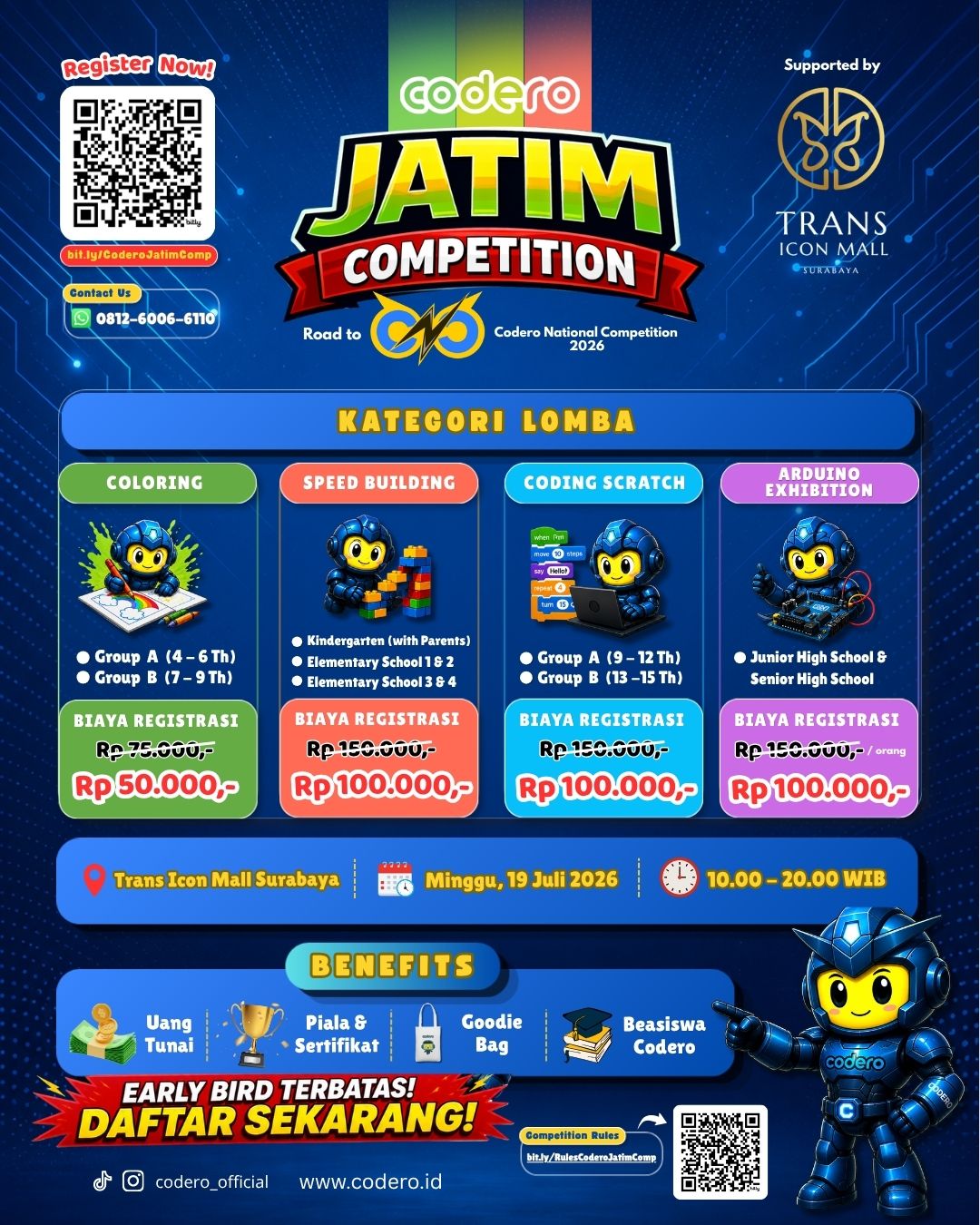 Codero Jatim Competition 2026 | Coloring contest, robotics contest, coding contest, Arduino contest