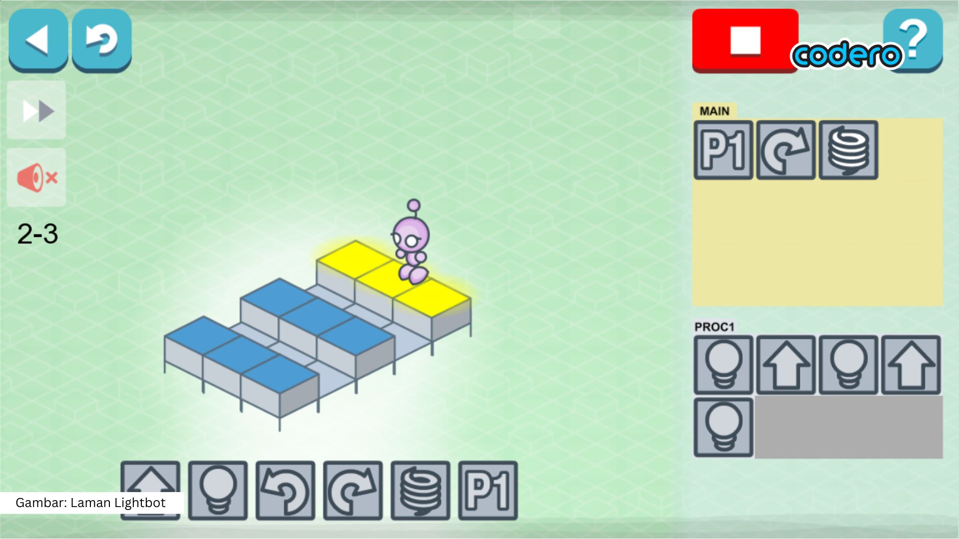 Rekomendasi game coding anak - Lightbot